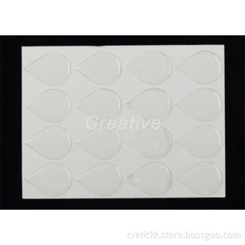 Scratch Proof 1 Inch Waterdrops Shape Clear Epoxy Bubble St